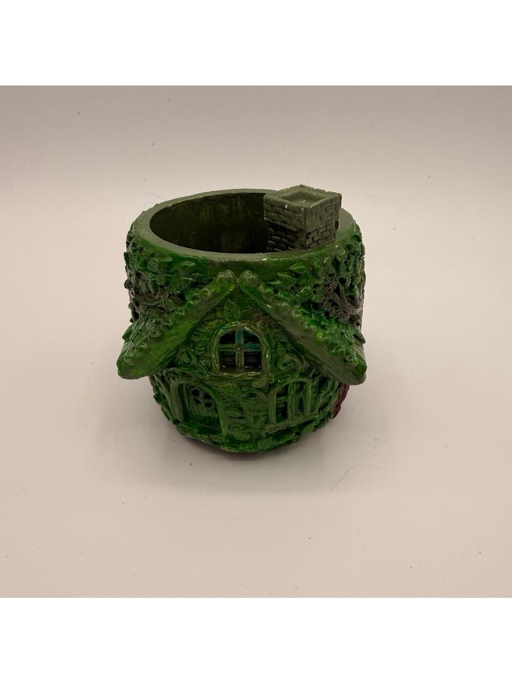 Handmade Eco Resin Fairy Cottage Planter Woodland House Decor Hand Painted
